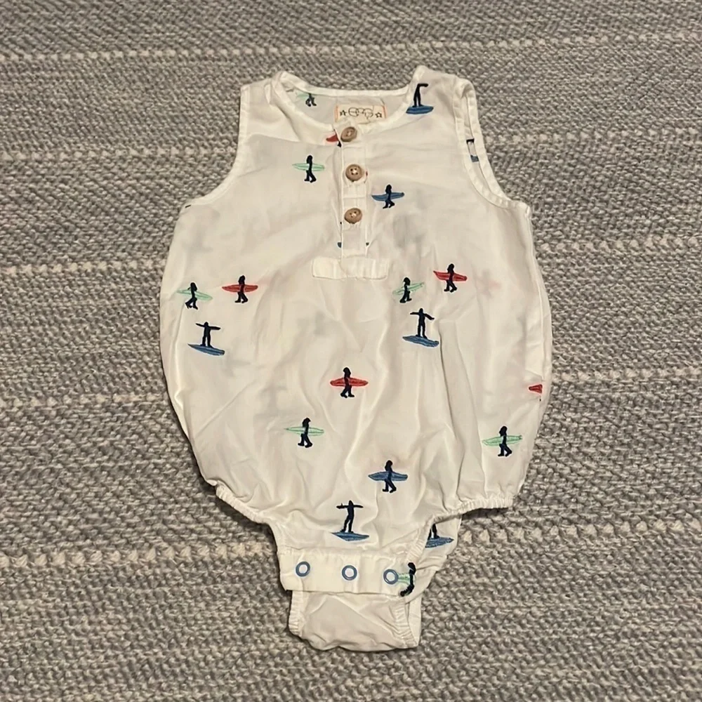 Egg Parker Romper Surfer Print 6M